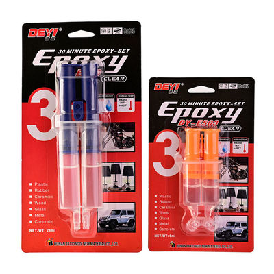 Высокотемпературный прозрачный эпоксидный клей AB со сроком годности 12 месяцев для сильного скрепления