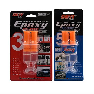 Высокотемпературный прозрачный эпоксидный клей AB со сроком годности 12 месяцев для сильного скрепления