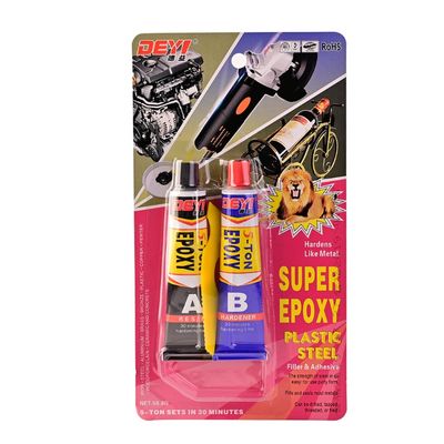 Высокотемпературный прозрачный эпоксидный клей AB со сроком годности 12 месяцев для сильного скрепления