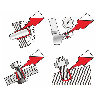 Hgh Температура Красная Маленькая бутылка трубы герметизатор нитки шкафчик клей