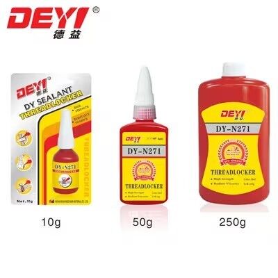 DEYI DY-N271 Красный высокопрочный натяжной натяжной - постоянный анаэробный клей для блокировки и уплотнения металлических крепежных элементов