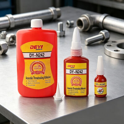 DY-N242 Red Threadlocker Anaerobic Adhesive High-Strength for sealing screws and nuts. Anti-rust, medium viscosity